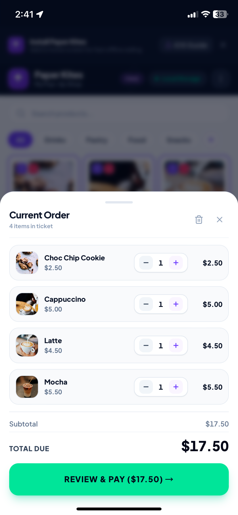 Current order